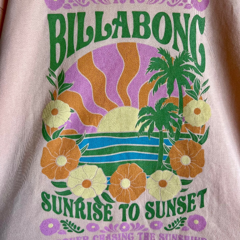 Billabong Pink Graphic Sweatshirt